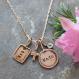 Rose gold trinket necklace