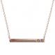 Rose Gold Birthstone Bar Necklace, Gratitude Necklace