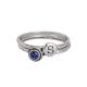 Stackable grandmother birthstone initial rings