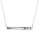 Silver Birthstone Bar Necklace, Gratitude Necklace