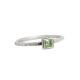 initial birthstone ring in sterling silver stackable