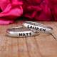 set of two name rings for mothers