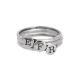 Stackable Rings with Initials, Silver Initial Rings 1