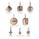 gold stamped initial charms