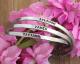 Bangle Bracelets personalized with names on beach