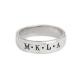 Dad's Ring, Personalized Rings for Dad stamped with children's initials in silver by Nelle and Lizzy