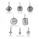 stamped initial charm necklace charms in silver