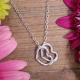 Birthstone Heart Necklace Sterling Silver