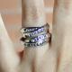Stacked Name Rings