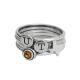 texas ring stacked with burnt orange ring