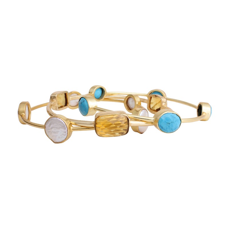 gold birthstone bangle bracelet