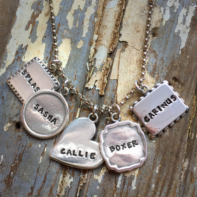 name charm necklace