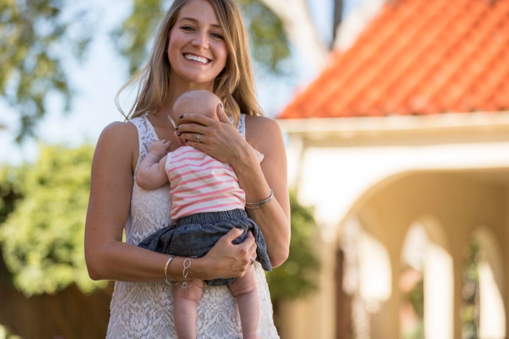 Mother with Daughter Wearing Nelle and Lizzy jewelry.