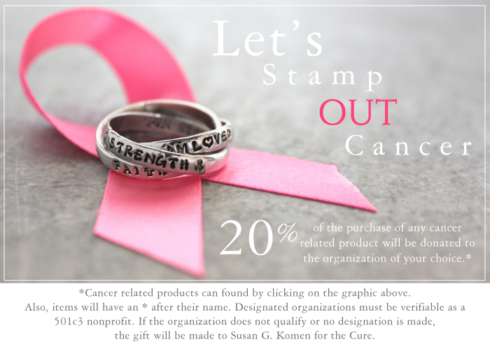 Cancer survivor jewelry.