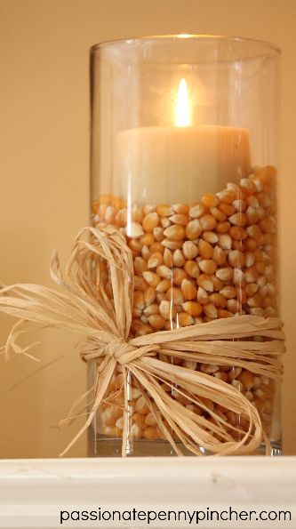 thanksgiving candle decor