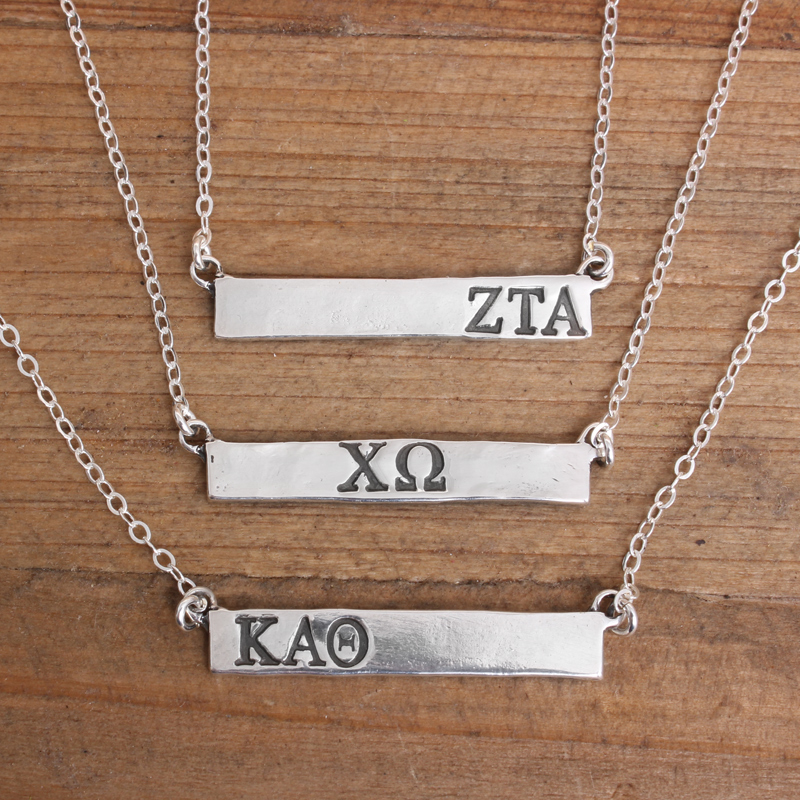 sorority bar necklace