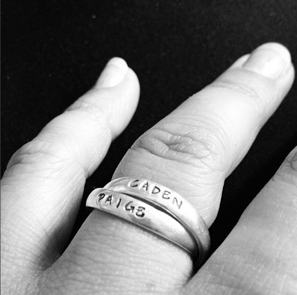 intertwined ring with names
